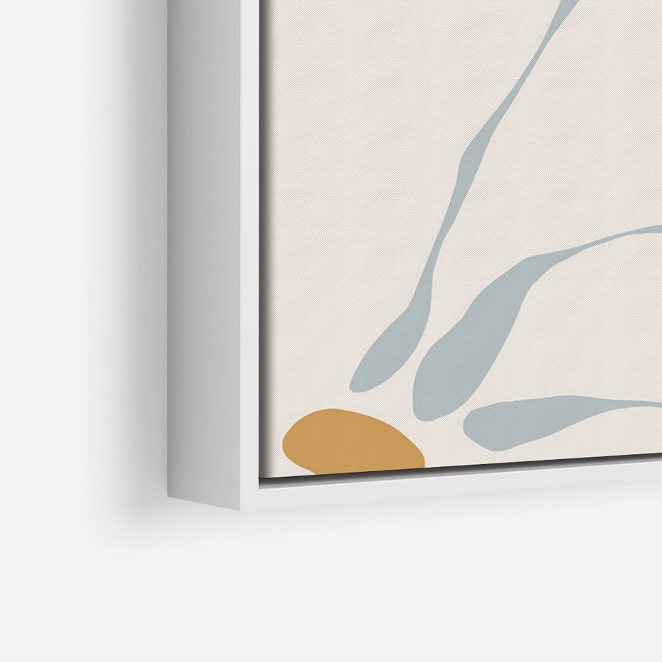 Obraz w ramie 50x70 - Pastelowe Marzenia Kwiatów - kwiaty, nowoczesne i minimalistyczne - rama biała