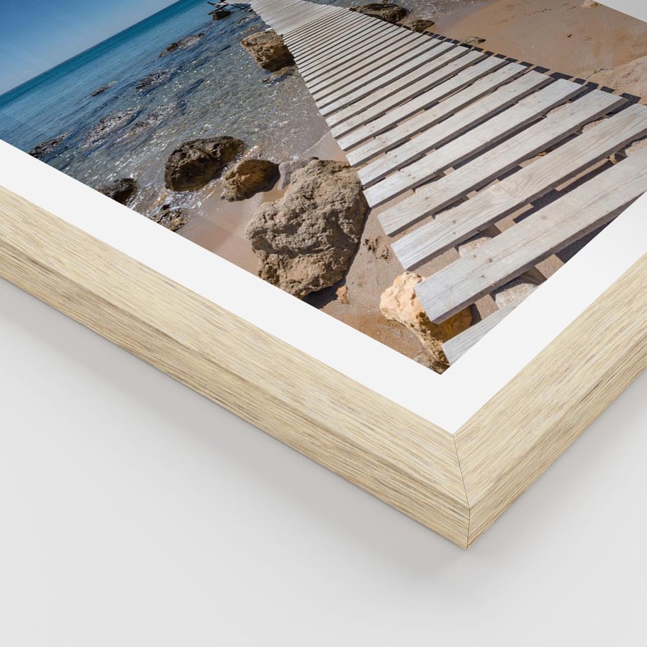 Plakat w ramie 40x50 - Oaza spokoju - plaża, morze - rama drewno