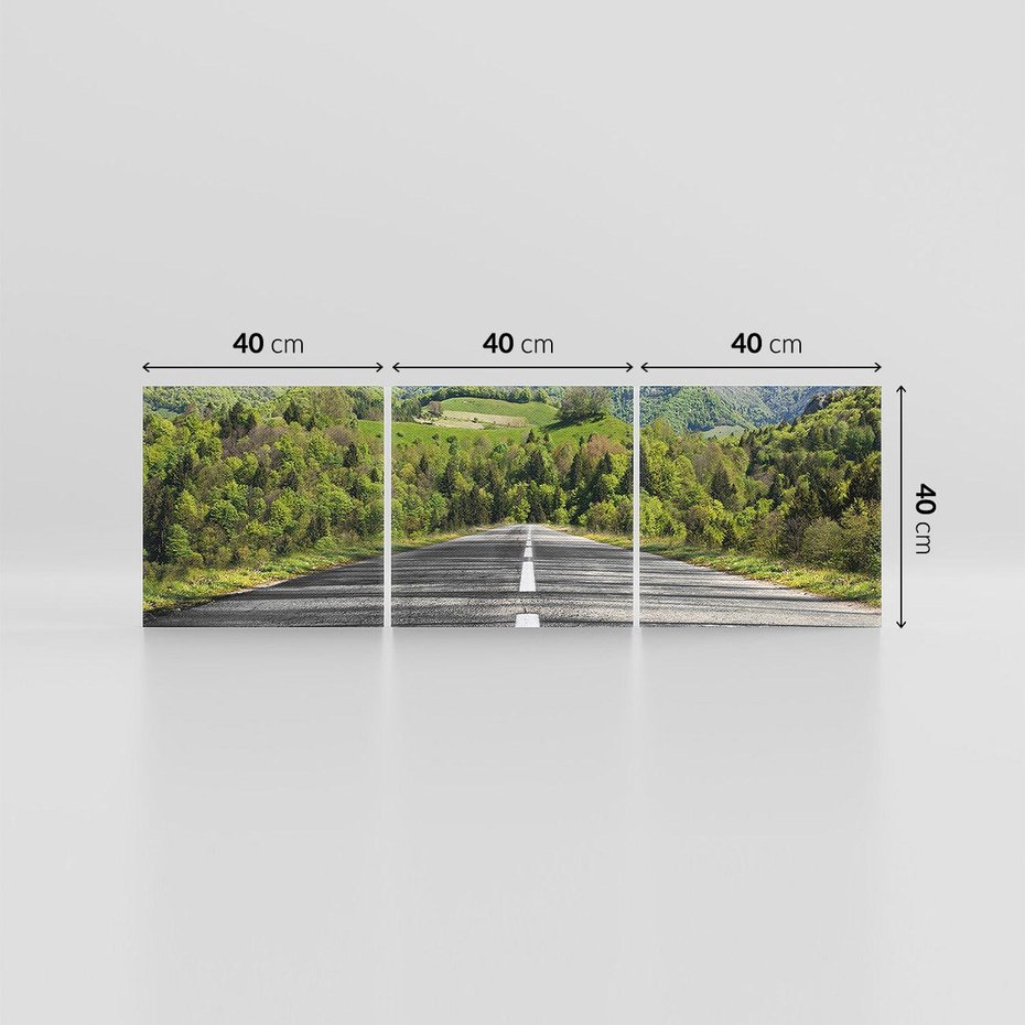 Obraz na płótnie 120x40 - Droga przez góry: podróż do przygody - droga, góry