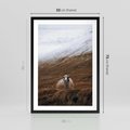 Plakat w ramie 50x70 - Owiecka panorama - góry, owca - rama czarna