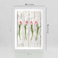 Plakat w ramie 50x70 - Kwintesencja Piękna - kwiaty, tulipany - rama biała