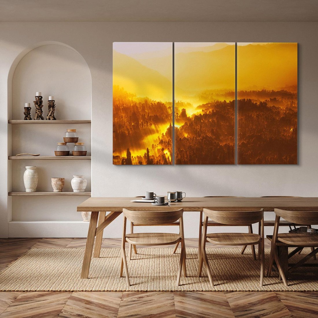 Obraz na płótnie 120x80 - Krajobraz leśny - las, drzewa