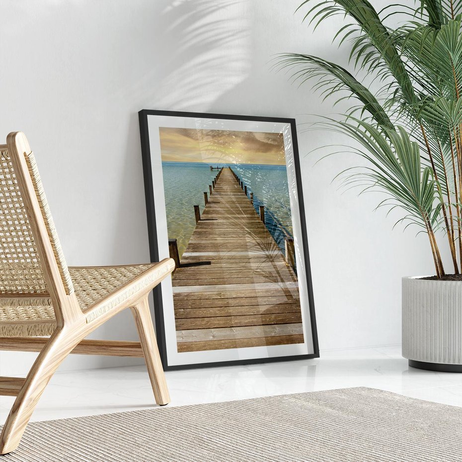 Plakat bez ramy 40x50 - Pomost ku morzu - pomost, morze