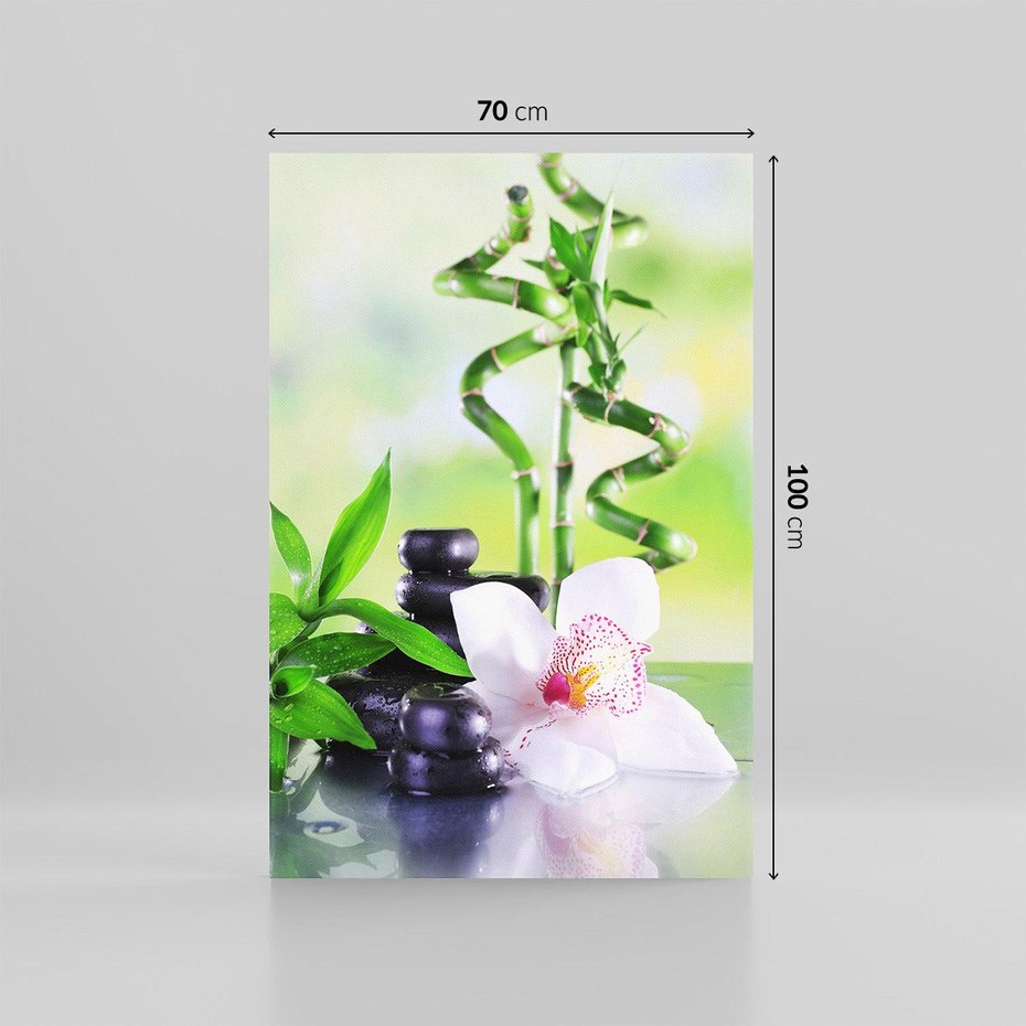 Obraz na płótnie 70x100 - Spa pełne kwiatów i relaksu - spa, kwiat