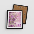 Plakat w ramie 40x50 - Majestat lawendy: fioletowe pola - lawenda, fiolet - rama czarna