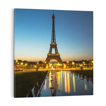 Obraz na płótnie 60x60 - Romantyczny Paryż: Wieża Eiffla - Paryż, Wieża