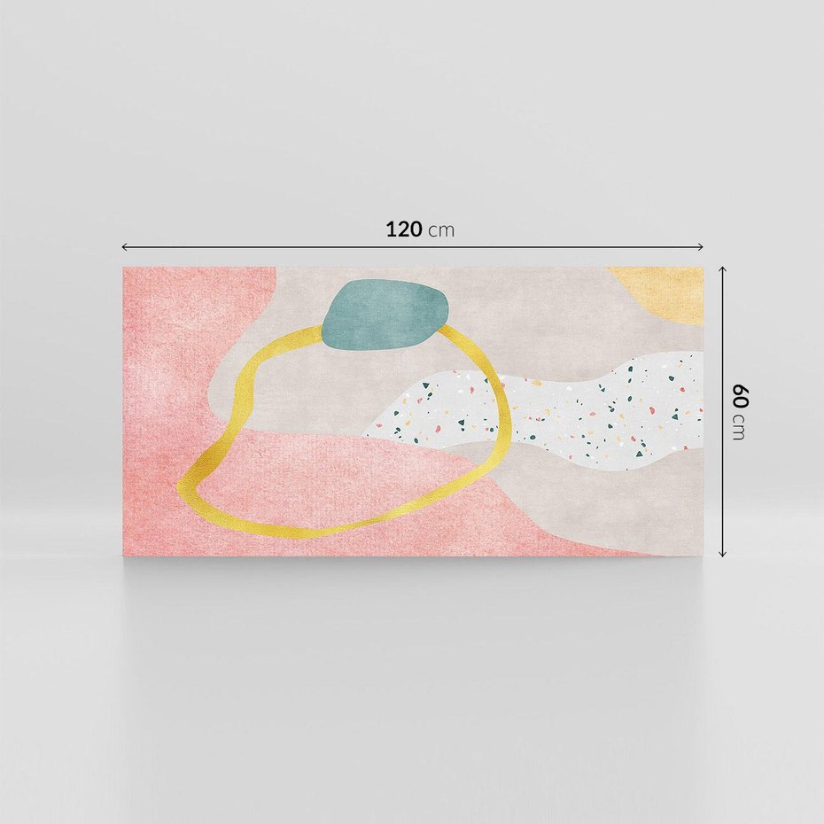 Obraz na płótnie 120x60 - Ekspresja w ruchu pędzla - abstrakcja, połączenie kształtów