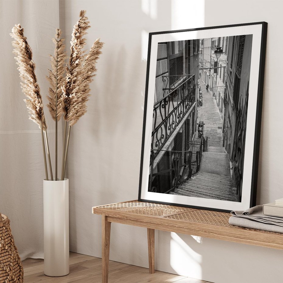 Plakat bez ramy 21x30 - Magiczne spacery - uliczka, perspektywa