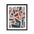 Plakat w ramie 40x50 - Modernistyczna Transcendencja - geometryczne kształty, mozaika - rama czarna