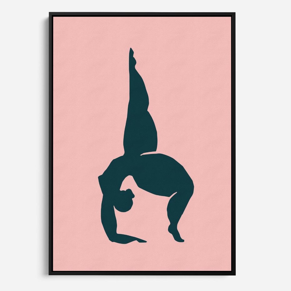 Obraz w ramie 70x100 - Zaklęte Wzory - abstrakcja, kobieca sylwetka - rama czarna