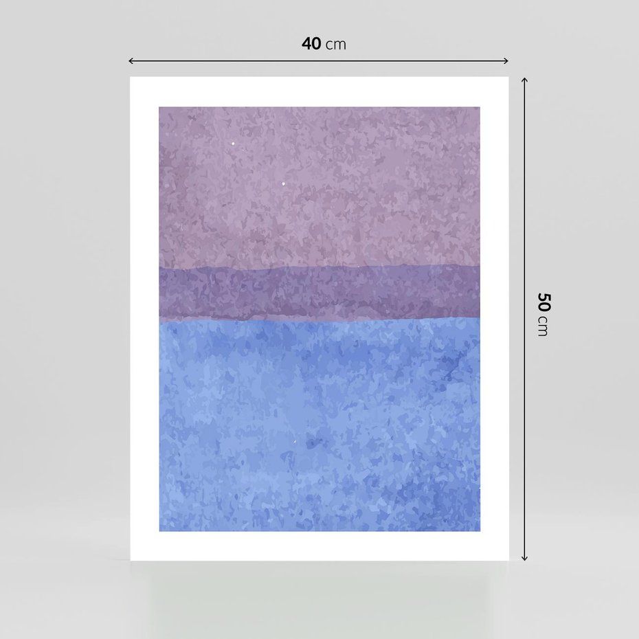 Plakat bez ramy 40x50 - Taniec Światła - kolorowe akwarelowe pasy, odcienie fiolet