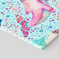 Obraz na płótnie 80x80 - Lekkość W Ruchu - delfin, akwarela
