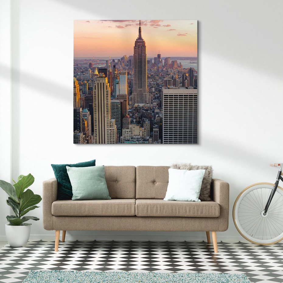 Obraz na płótnie 50x50 - Nowojorskie Wieżowce - Nowy York, wieżowce