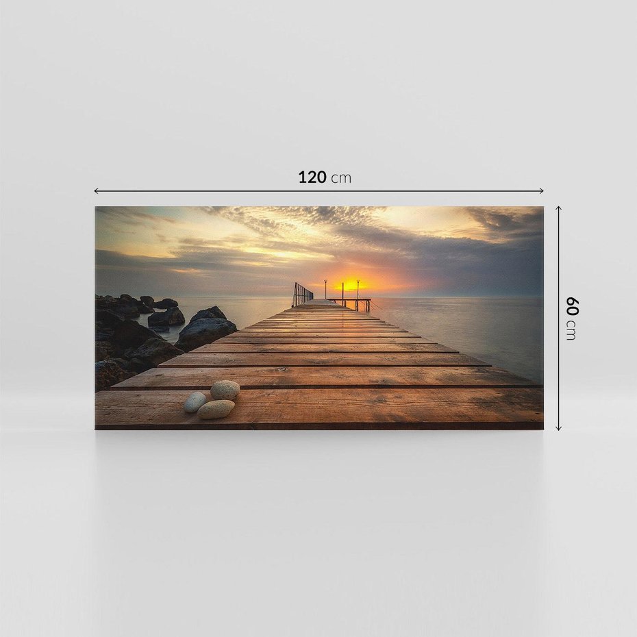 Obraz na płótnie 120x60 - Molo nad bułgarskim morzem - Bułgaria, molo