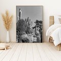 Obraz w ramie 50x70 - Pustynny Klimat - czarno białe zdjecie, pustynia - rama drewno