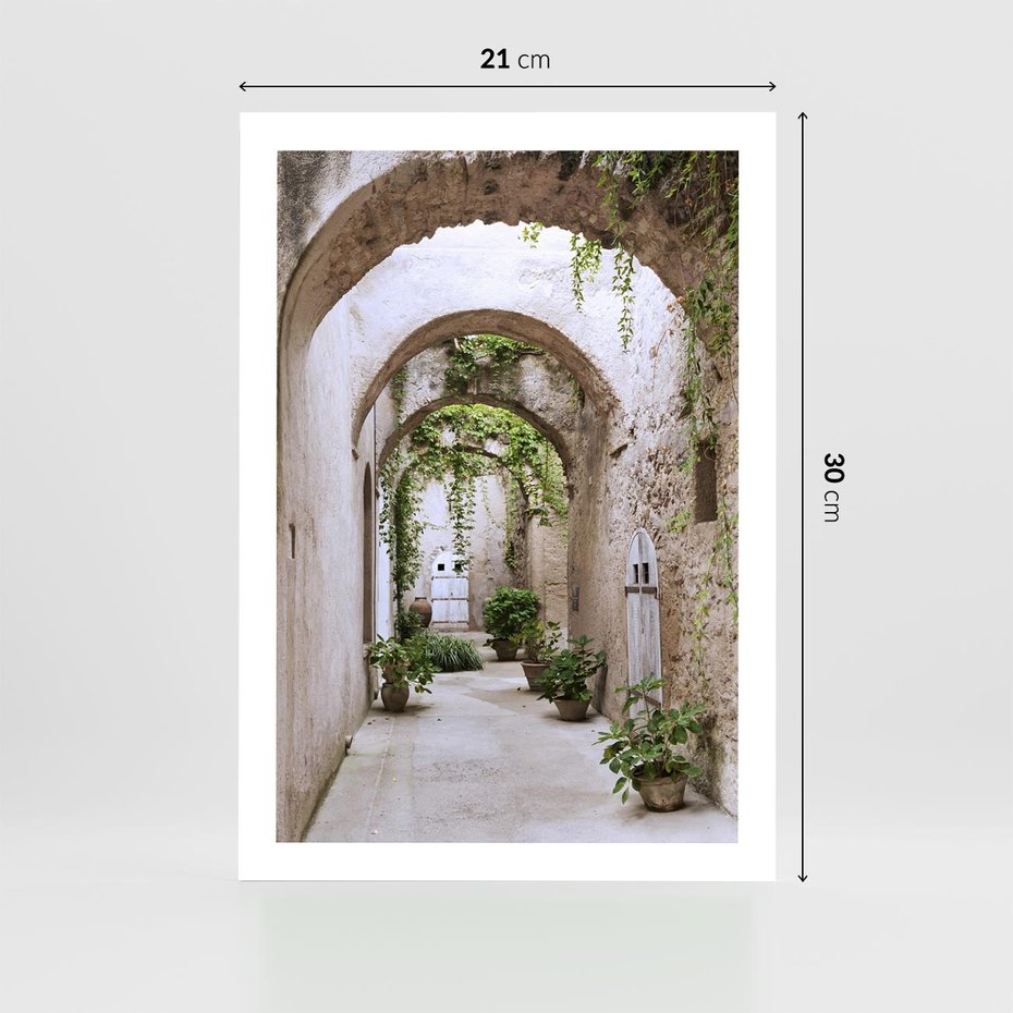 Plakat bez ramy 21x30 - Urokliwa Zaułek - klimatyczna, uliczka