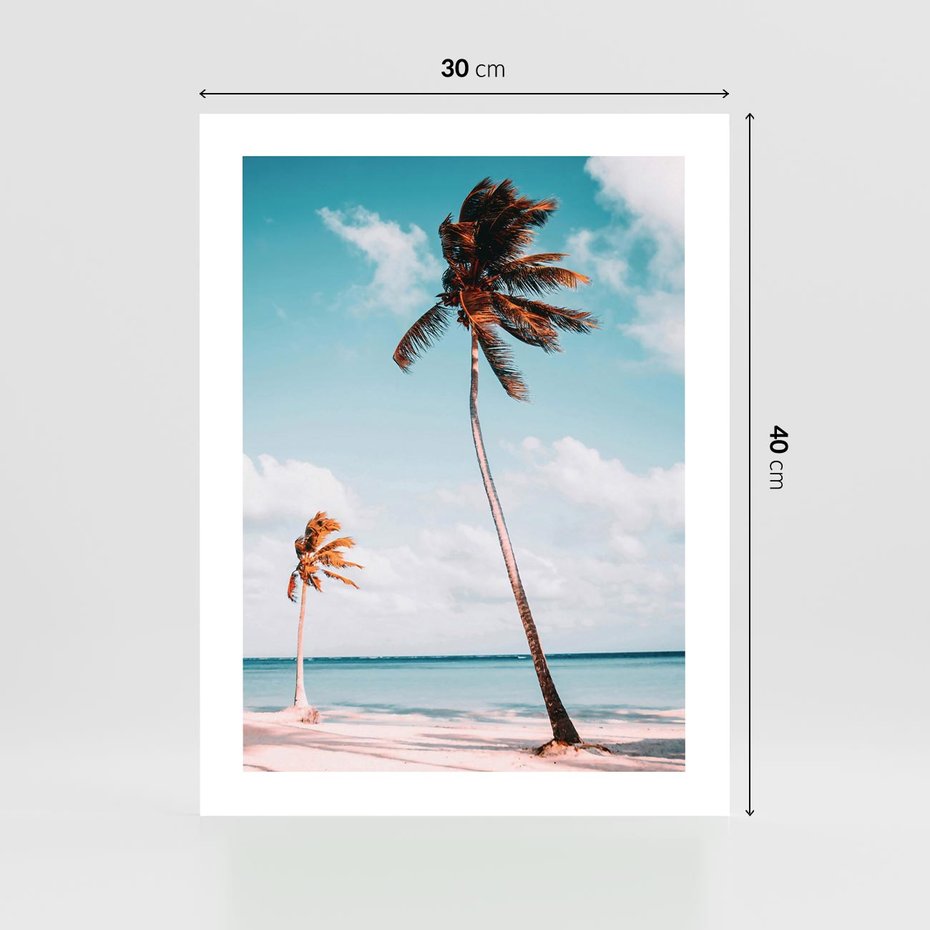 Plakat bez ramy 30x40 - Raj na Ziemi - plaża, ocean