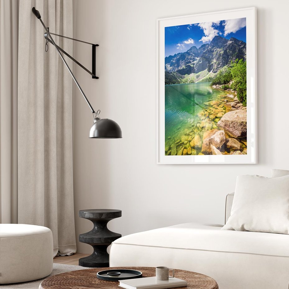 Plakat bez ramy 30x40 - Mistyczne Połączenie - jezioro, góry