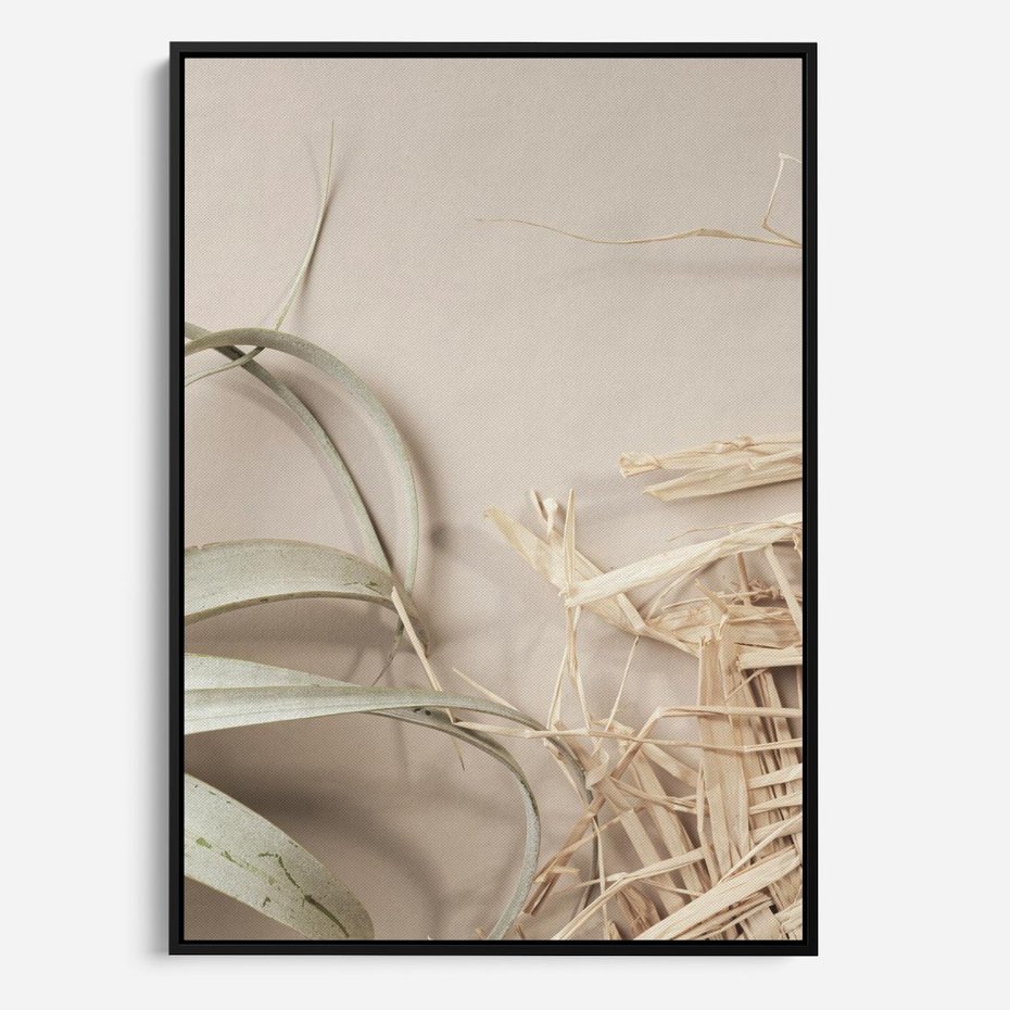 Obraz w ramie 50x70 - Boho urok suchych liści - suche, liście - rama czarna