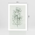 Plakat bez ramy 21x30 - Spokojne Poddanie Naturze - zielony plakat, roślinne inspiracje