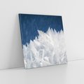 Obraz na płótnie 40x40 - Zimowa magia: Kryształki lodu - zima, kryształki