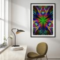 Plakat bez ramy 30x40 - Witrażowa magia na płótnie - witraż, sztuka