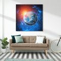 Obraz na płótnie 40x40 - Planeta w nieskończoności - ziemia, kosmos