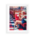Plakat w ramie 50x70 - Ikoniczna Uroda - retro, Marylin Monroe - rama biała