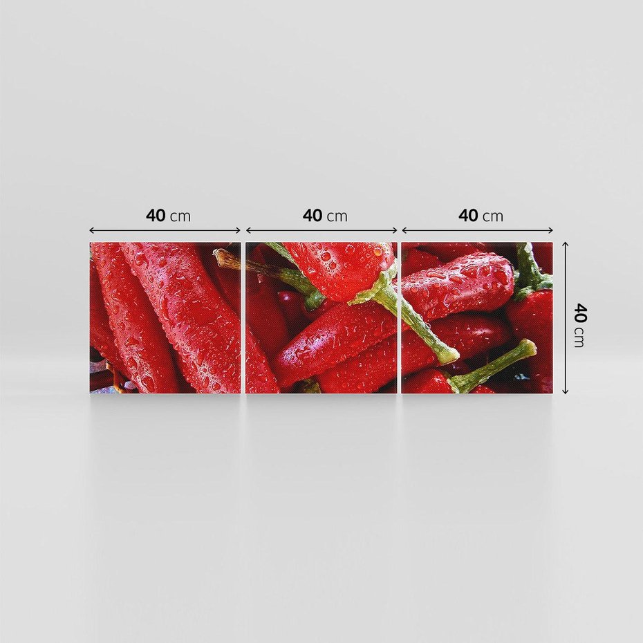 Obraz na płótnie 120x40 - Czerwone Papryczki - czerwone, papryczki