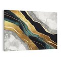 Obraz na płótnie 120x80 - Refrakcje płynącej rzeczywistości - jak marmurowa rzeka, linie złota