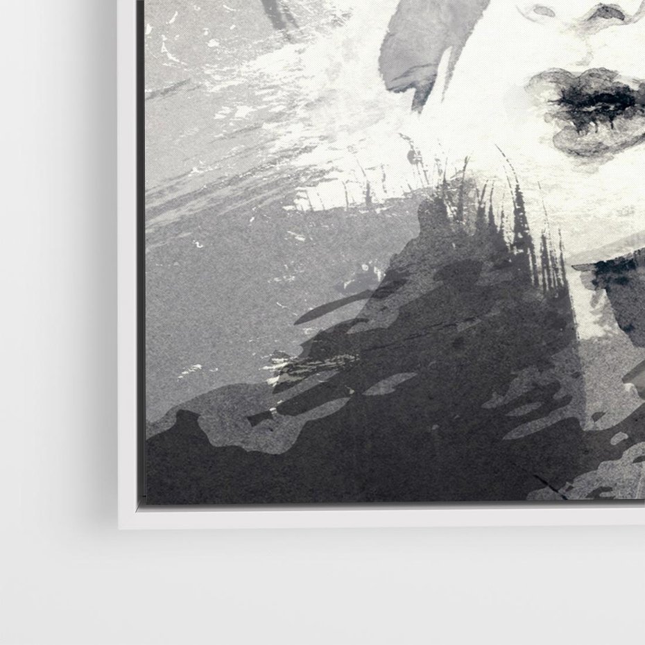 Obraz w ramie 50x50 - Abstrakcyjna wizja kobiety - abstrakcja, kobieta - rama biała