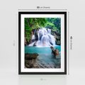 Plakat w ramie 30x40 - Abstrakcyjna nowoczesność - wodospad, woda - rama czarna