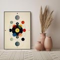 Obraz w ramie 70x100 - Bezgraniczny Taniec Światła - abstrakcyjna geometryczna kompozycja, koła linie - rama czarna