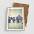 Plakat w ramie 50x70 - Urok włoskiego miasta - Włochy, miasto - rama drewno