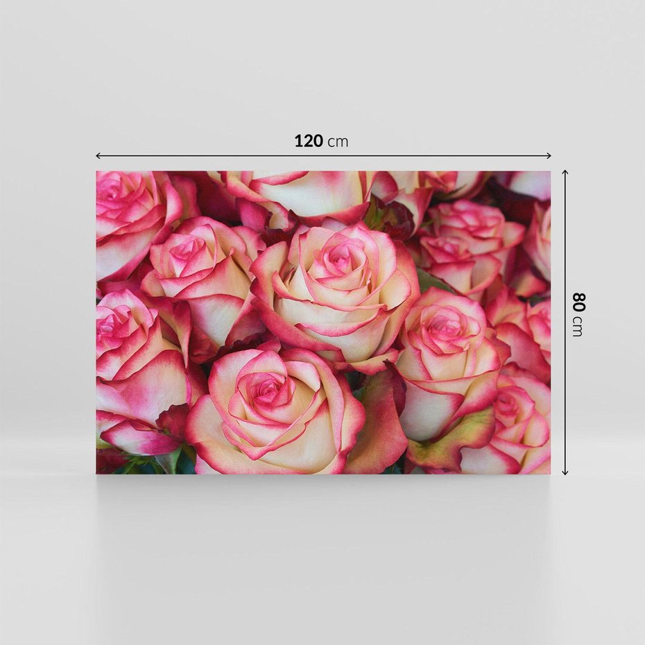 Obraz na płótnie 120x80 - Różany urok - kwiaty, róże
