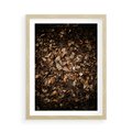 Plakat w ramie 50x70 - Brązowe Liście w Scenerii - suche liście jesień brąz - rama drewno