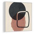 Obraz w ramie 80x80 - Abstrakcyjna Harmonia - abstrakcyjne nieregularne kształty, minimalistyczny plakat - rama biała