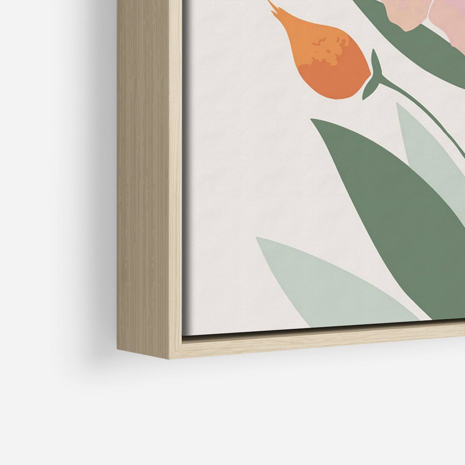 Obraz w ramie 50x70 - Kwiatowe Nastroje - kwiat, sztuka nowoczesna - rama drewno