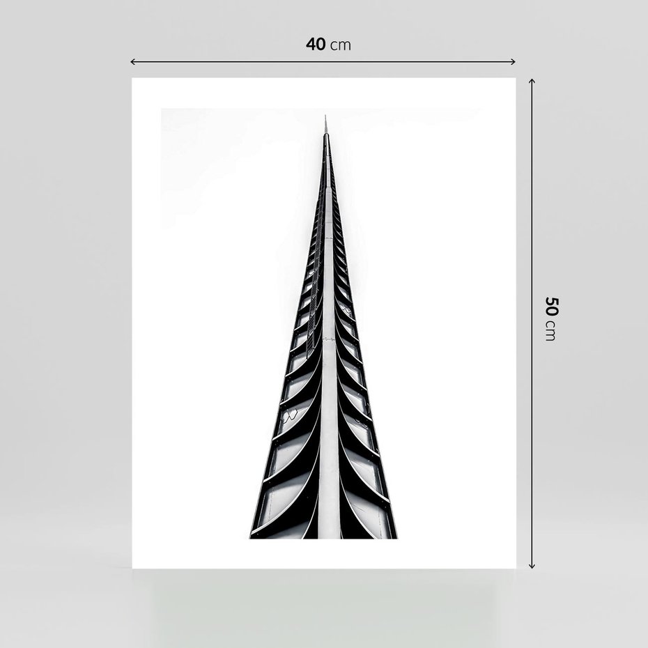 Plakat bez ramy 40x50 - Majestatyczna Architektura - wysoki, strzelisty wieżowiec