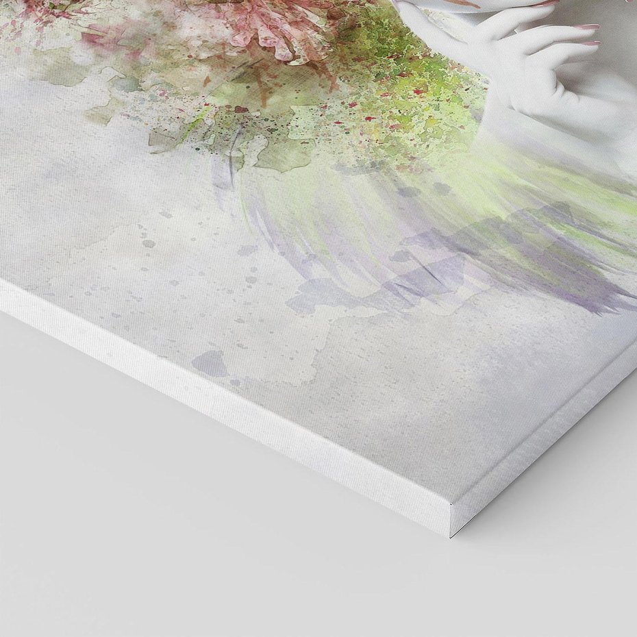 Obraz na płótnie 120x80 - Abstrakcyjna Ekspresja - Twarz w Kwiatowym Wirze - abstrakcja, twarz