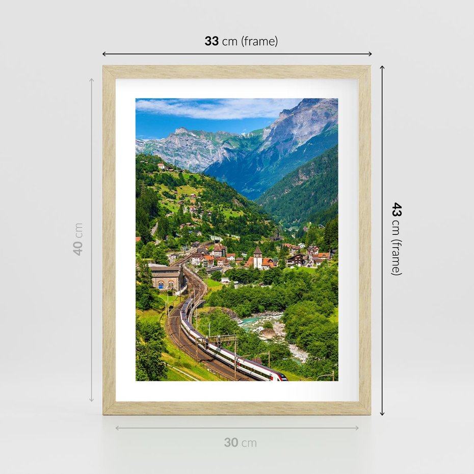 Plakat w ramie 30x40 - Magiczne Horyzonty - pejzaż, perspektywa - rama drewno