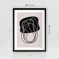 Plakat w ramie 30x40 - Abstrakcyjne Harmonie - abstrakcyjne szkicowane linie, minimalizm - rama czarna