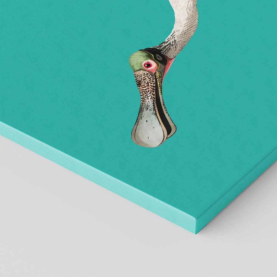 Obraz na płótnie 120x80 - Różowy Ptak Wyobraźni - różowy ptak, wyobraźnia