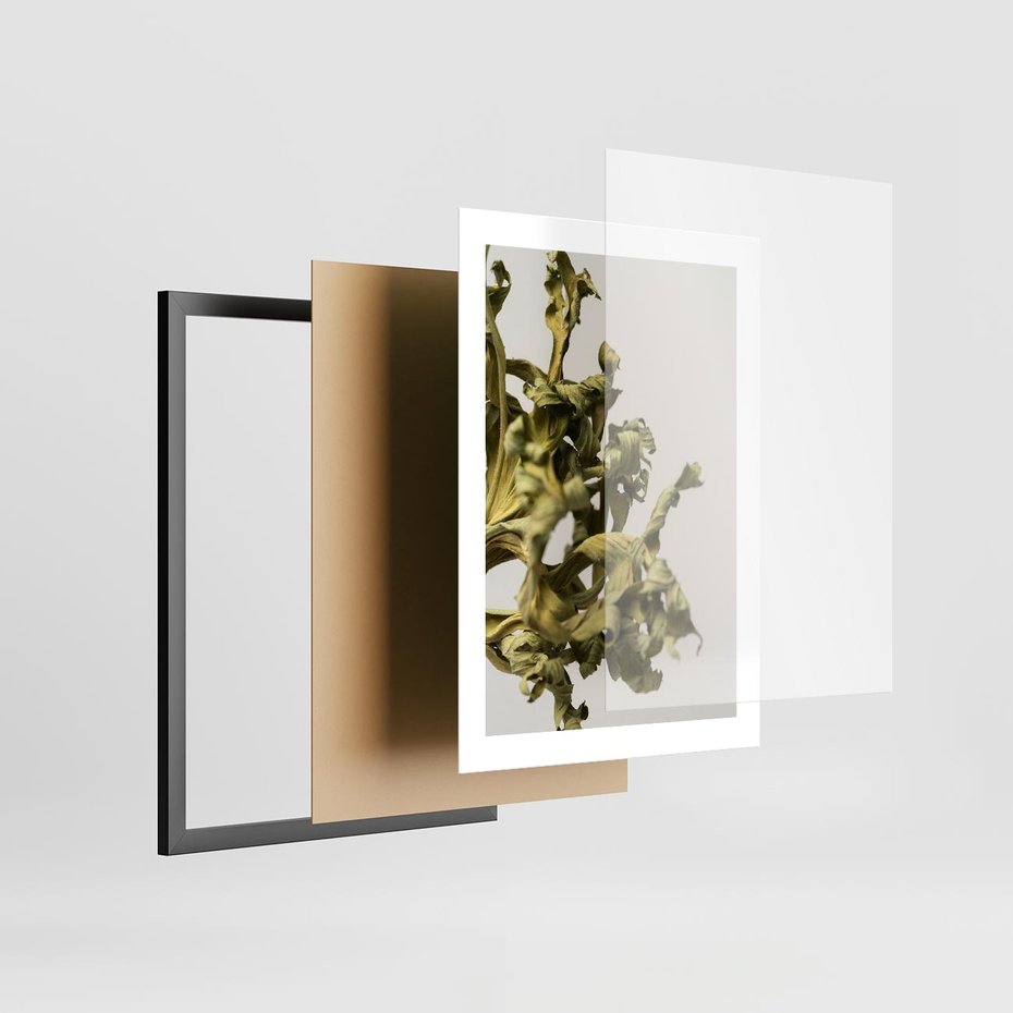 Plakat w ramie 30x40 - Odejście pory deszczowej - suche, trawy - rama czarna