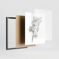 Plakat w ramie 40x50 - Ekskluzywny Relaks - storczyk, spa - rama czarna