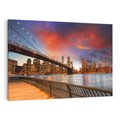 Obraz na płótnie 70x50 - Magia zachodu słońca nad mostem - zachód, słońca