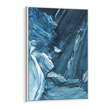 Obraz w ramie 80x120 - Wyrazista abstrakcja w akwareli - abstrakcja, akwarela - rama biała