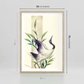 Plakat w ramie 50x70 - Migocące Ptaki - japońska sztuka, ptak - rama drewno