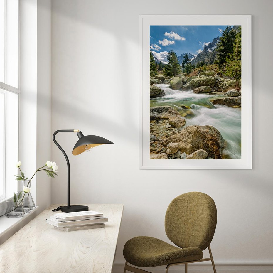 Plakat bez ramy 50x70 - Górski strumyk w harmonii - strumyk, górski