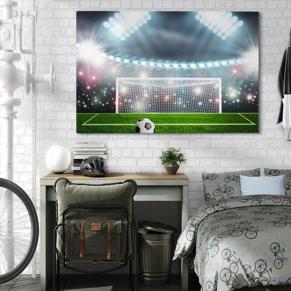 Obraz na płótnie 100x70 - Strzał do bramki - piłka, nożna